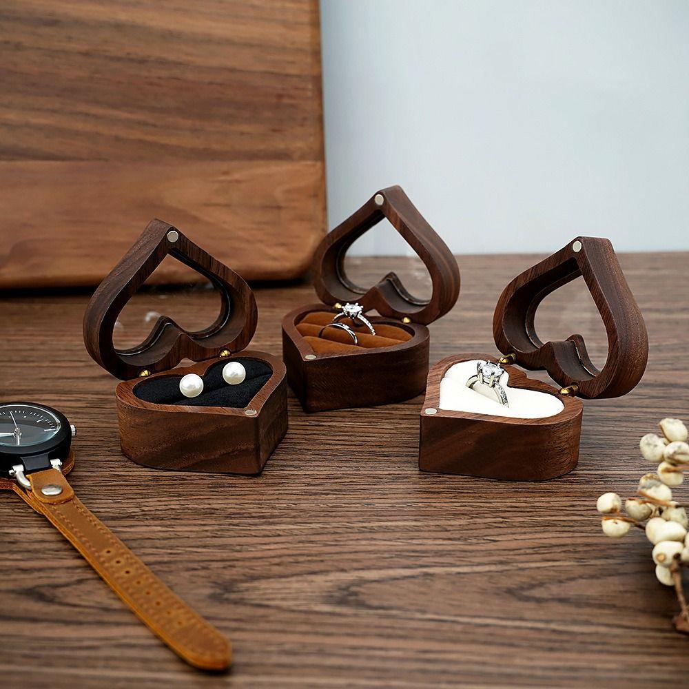 High-quality Wooden Gifts Case Display Box Storage Holder Ring Storage Box Jewelry Box
