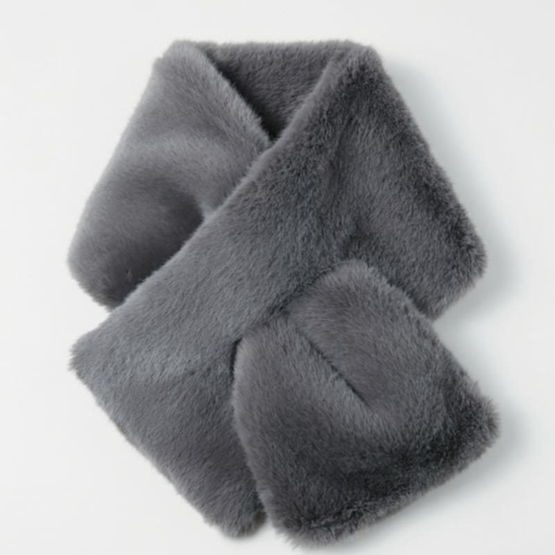 

LALA Fur Wide Scarf - D Gray FREE