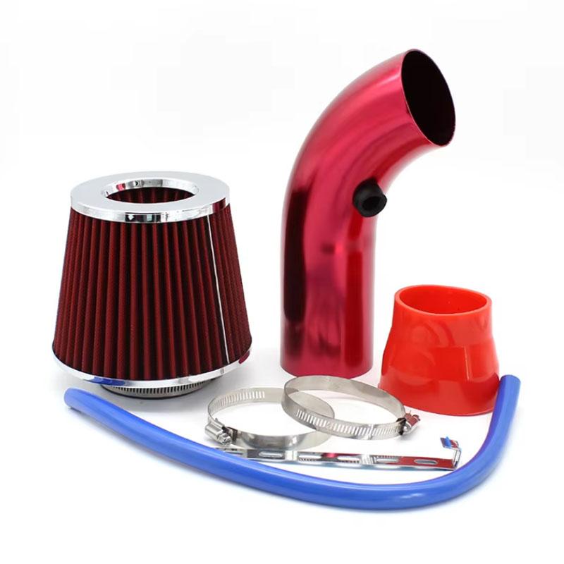 Universal Car Racing Cold Air Intake System Turbo Induction Pipe Tube Kit Cone High Flow Performance Air Filter Inlet 3" 76mm