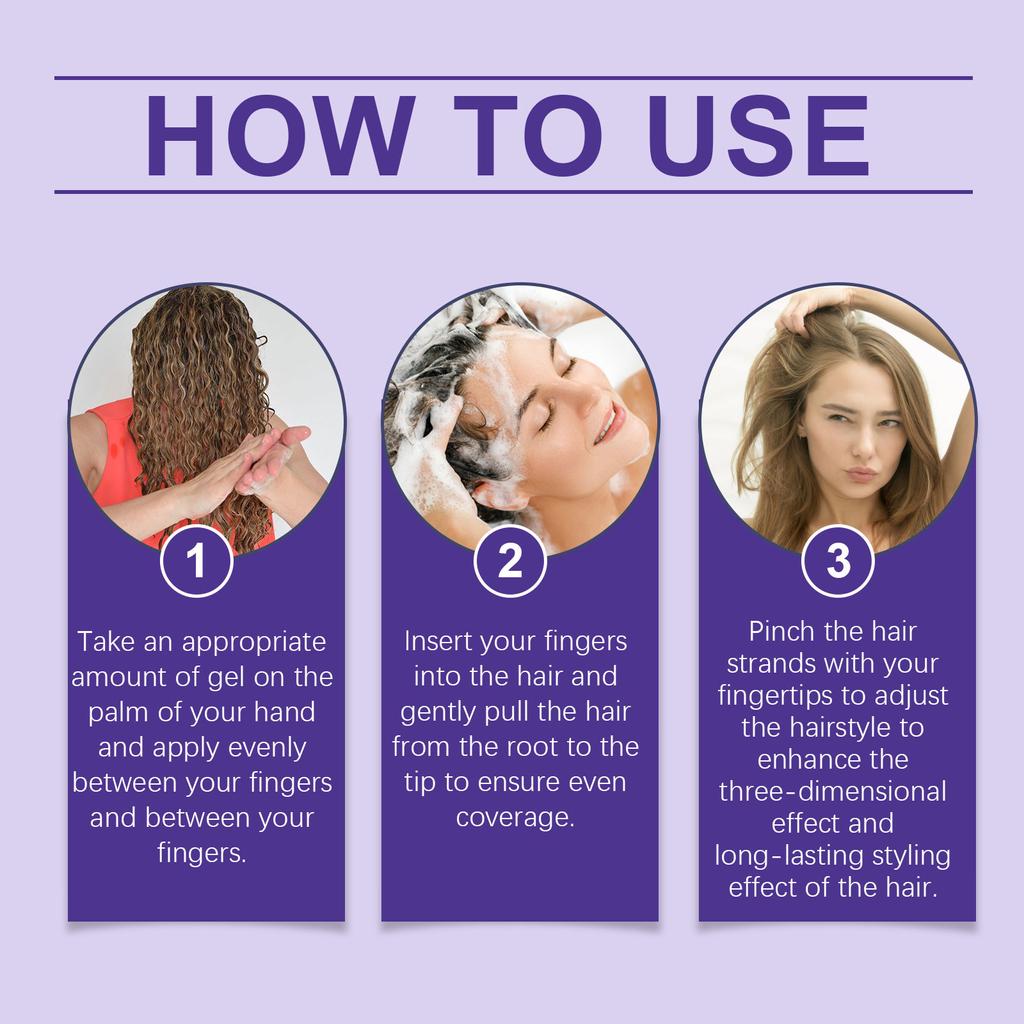 Curl Styling Gel 100g Hair Moisturizing Light Refreshing Curly Hair Styling Long-lasting Care Gel