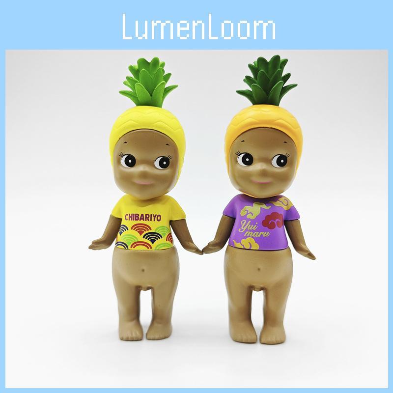 Angel Cute Black Doll Pineapple Headset Flower Shirt Blind Box Model Ornament