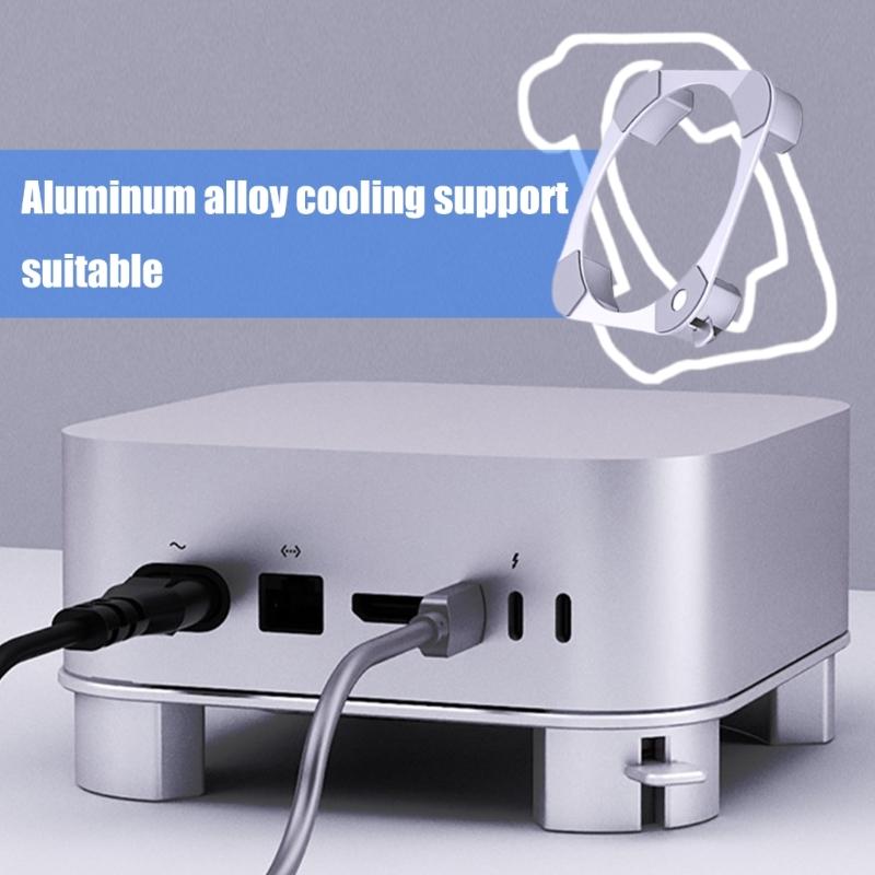 Ventilated Computer Base For MiniM4 Computer Support With Bottom Airflows Optimization And Protective Silicone Cushions