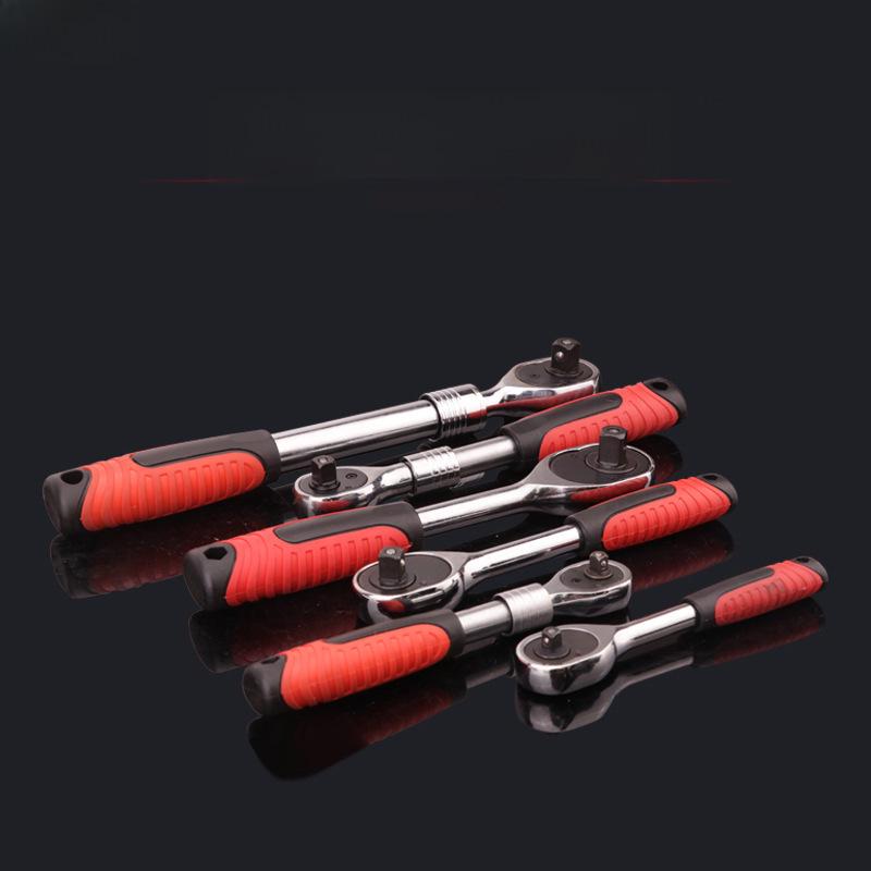 Dichuang Telescopic Ratchet Quick Wrench Set: Auto Release, 1/2" Large, 3/8" Medium, 1/4" Small Socket Repair Tool.