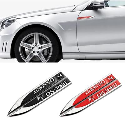 Metal Araba Arka Çamurluk Yan Etiketi C4 Aircross Cactus C3 Berlingo Picasso DS Logo Stil Kapı Amblemi Rozet Çıkartmaları