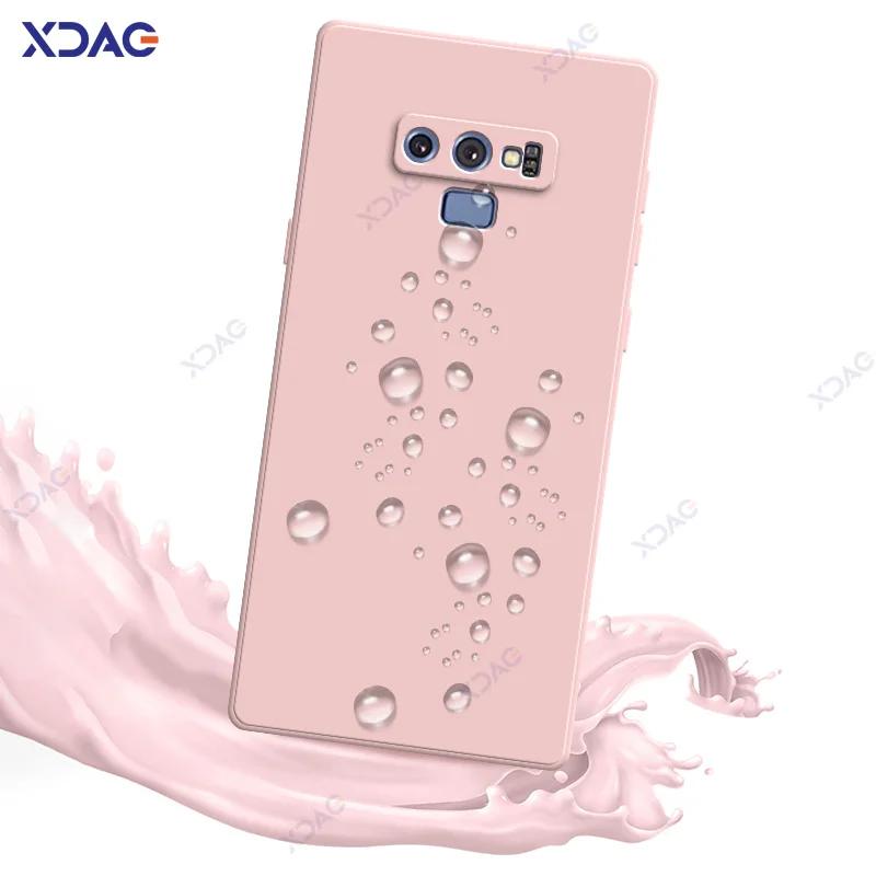 Luxury Square Liquid Silicon Cover Case for Samsung Galaxy Note 9 10 20 Plus Ultra 5G 360 Soft Phone Armor SamsungNote9