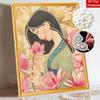 Disney Pearl Painting Mulan Portrait for Beginners and Adults, DIY Pearl Diamond Art Painting Kit for Home Wall Decor Gifts