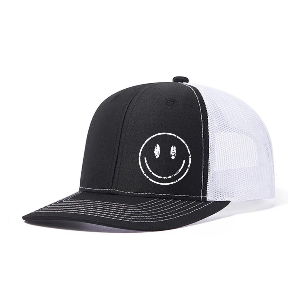 Outdoor Breathable Baseball Cap With Embroidered Smile Face For Casual Summer Wear