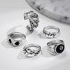 Female Hip Hop Zinc Zinc Alloy Women Finger Ring Love Heart Ring Set Korean Style Ring Fashion Jewelry