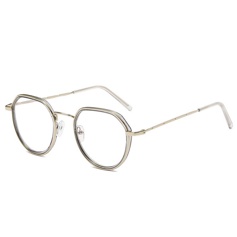 Women s Korean Style Blue-Light Blocking Glasses Frame - Bare-face Polygonal Design 250 Degrees