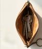 Coin Purse for Men,Change Pouch for Men,Genuine Leather Mens Tray Purses Coin Purse Cash  Wallet Key Holder Money Pouch