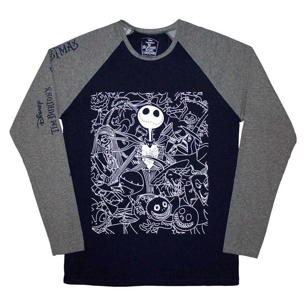 Nightmare Before Christmas Unisex Adult Jack Crowd Long-Sleeved T-Shirt