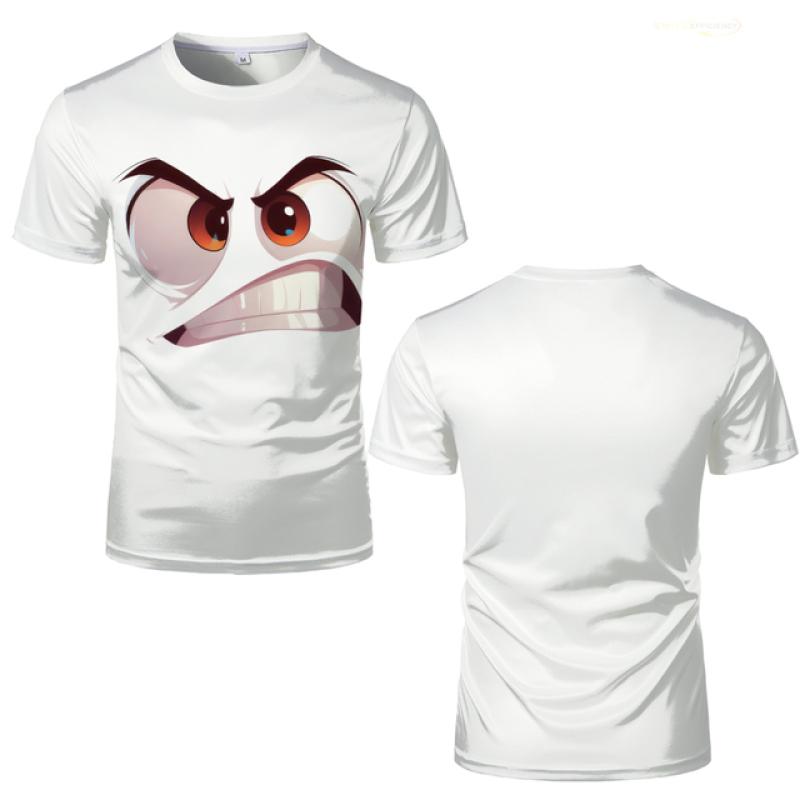 Expresivní tričko s obličejem postavy 3D tisk - Pánské neobvyklé zábavné designové tričko v pohodlném střihu polyester bílé S-XXXL