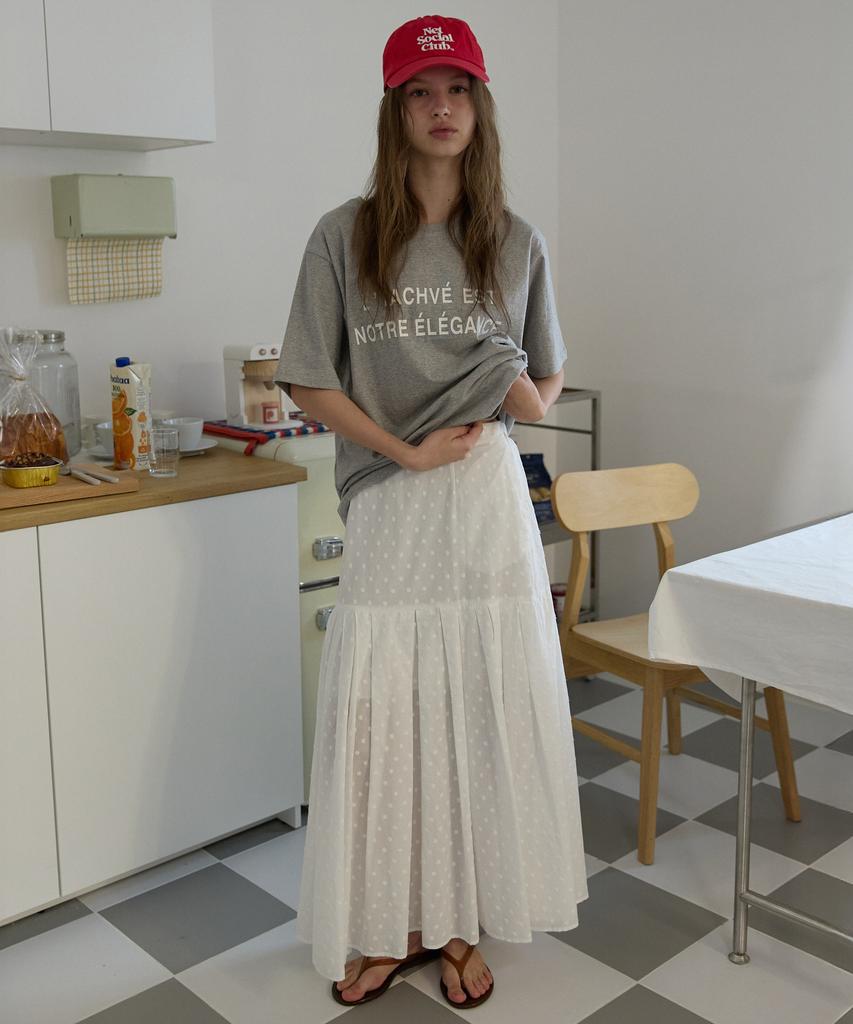 Opeundoeoseutyudio Embroidery Flare Skirt Ivory