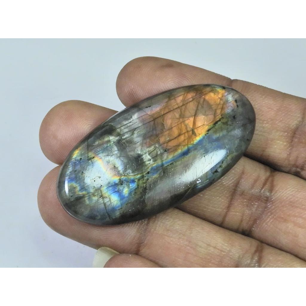 24X50X05MM Natural Purple Labradorite Spectrolite Oval Loose Gemstone 72Cts. D-432