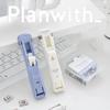 Planwith Push Paper Clip Pusher Set Smile Design Reusable Mini Binder for File Index Office Binding Tools