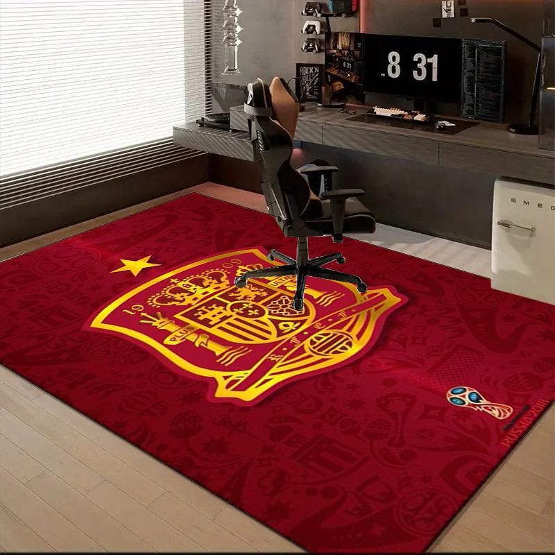 Spanish National Emblem Printed Office Carpet Chair Cushion Entryway Rug, Rugs for Living Room, Bedroom Christmas gifts