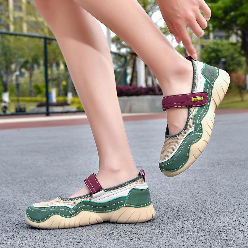 Women's Sandals Large Size Mother Breathable Flat-heeled Casual Shoes Summer Loafers