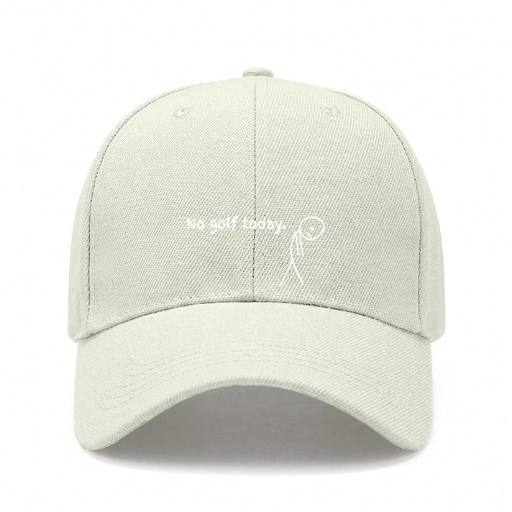 [Casual Baseball Cap] "No Golf Today" Printed Cap, Unisex Curved Brim, Adjustable & Breathable, Ideal for Golf Lovers Daily Outdoor Use