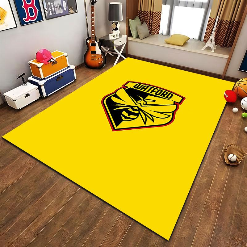 Watford Hornet Logo Carpet suitable as a non-slip mat for the living room or bedroom sofa