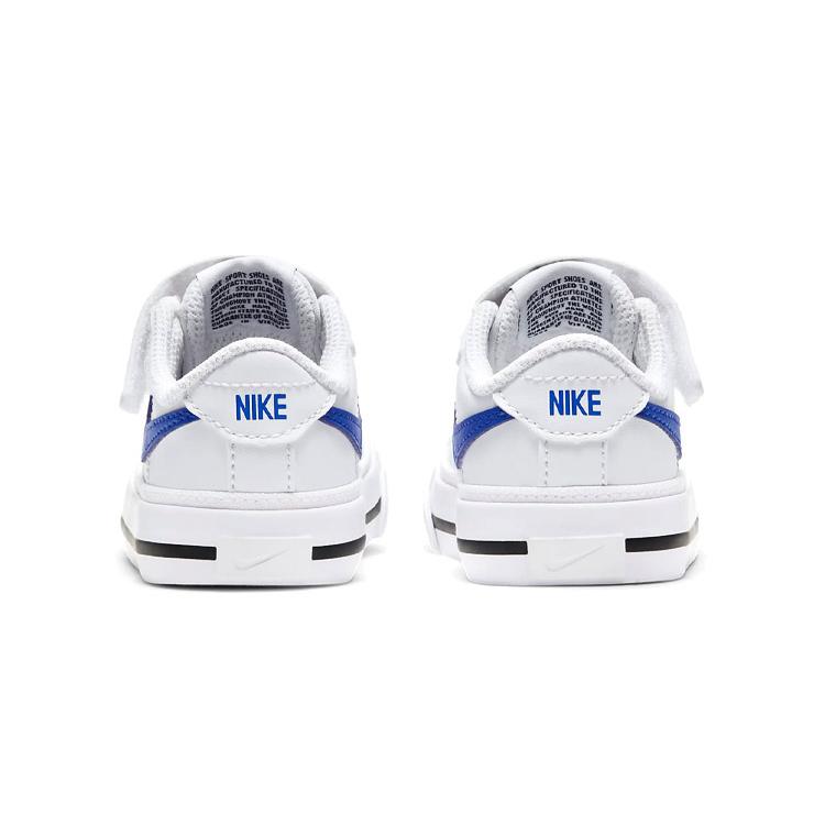 Nike Court Legacy Slip Resistant Abrasion Resistant Low top Toddler Shoes White Blue Black Infant And Toddler DA5382-101
