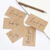 Kraft Paper Black Lettered Thank-you Card "Thank You For Your Order" Postcards Express Appreciate Greeting  Labels Online Retail
