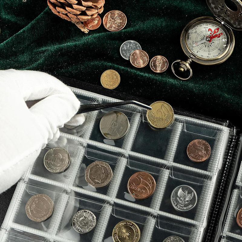 240 Pockets Coin Collection Holder PVC Penny Album Gifts Coin Collecting Album 10 Pages Coin Collection Book For Collectors