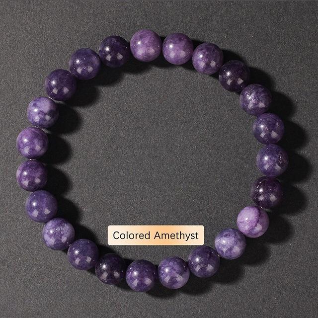 Festive Gifts Assorted Natural Stone Beaded Bracelet Set Crystal Fashion Jewelry For Men And Women Daily Wear Simple Versatile Accessory