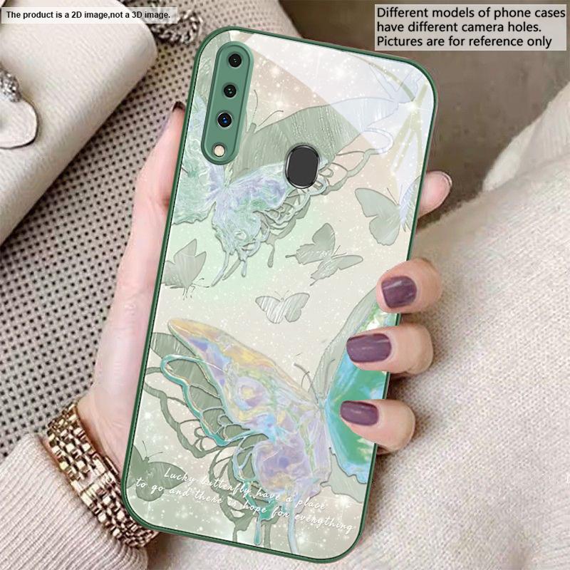 Lucky Butterfly Painting For Samsung A20 30 22 23 24 25 26 A31 32 33 34 A35 42 50 51 52 53 54 55 56 70 71 72 73 glass phone case