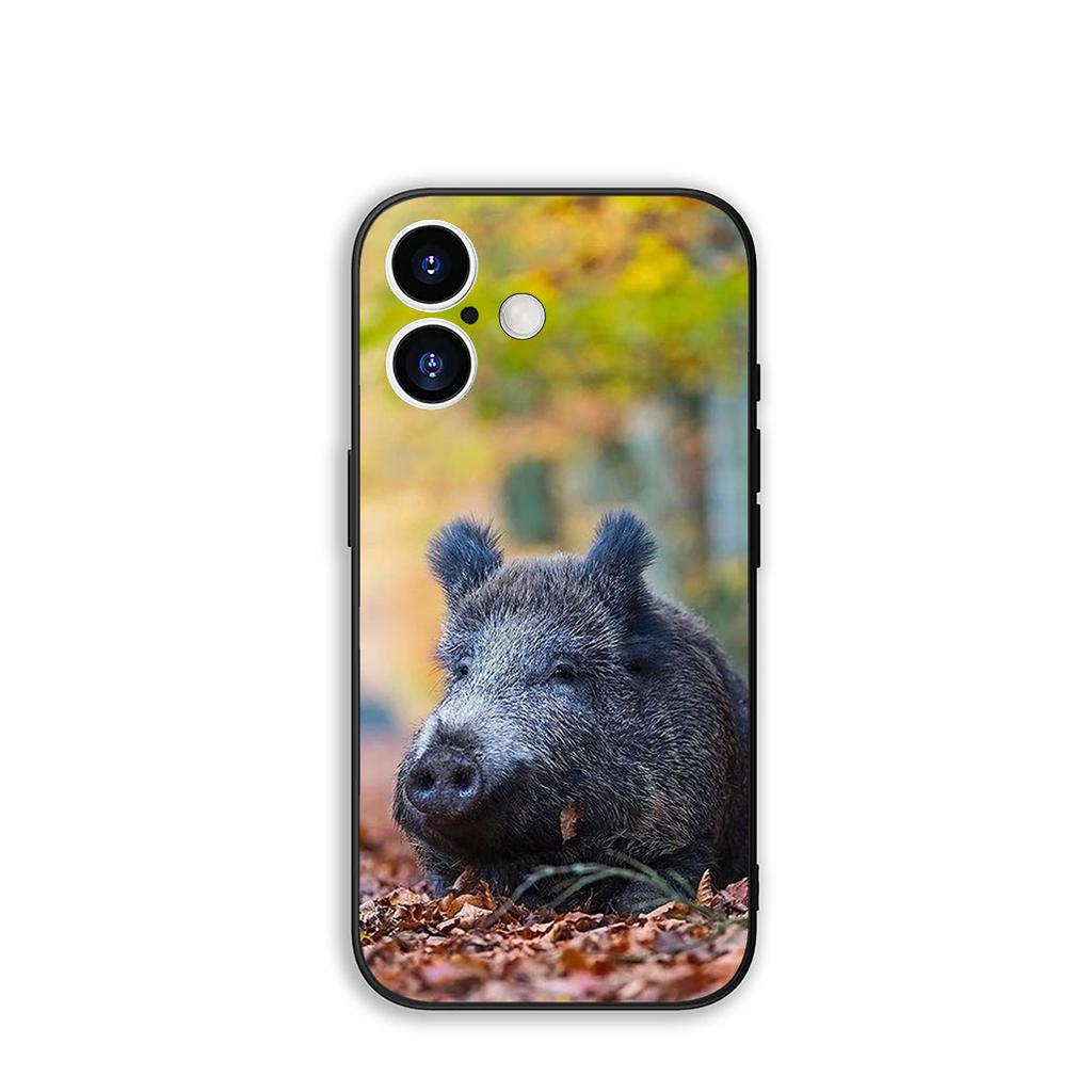 Phone Cover Animal Wild Boar Pig Casing for Apple iPhone 16 15 14 Plus 13 12 Mini 17 Pro Max + ProMax 16E Air 15+ Case