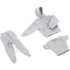 Yiju 3X 1:12 Man's Sweatshirt Outfit,1/12 Scale Figure Doll Clothes,Pants+Hoody Outfit Costume for 6 Inch Action Figure Clothes Toy