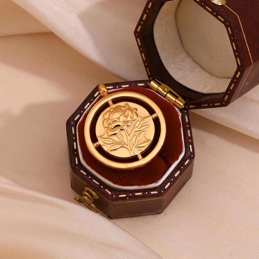 MamacitaSlay Elegant Vintage Tulips Lily Heart diy charms 18k gold plated charms for jewelry making Waterproof Necklaces Pendant