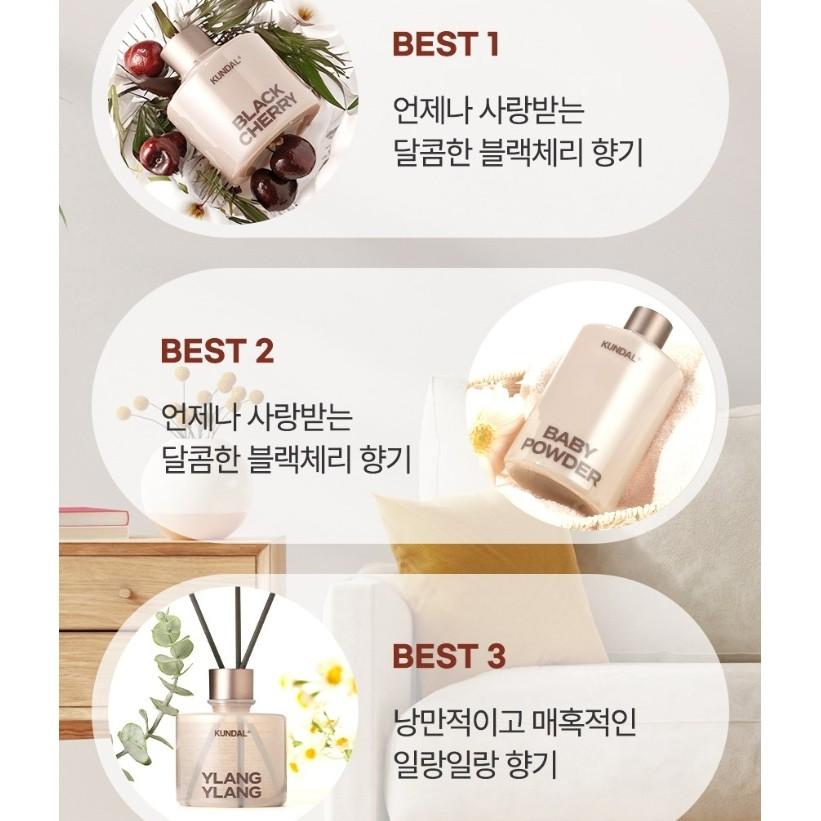 KUNDAL Perfume Diffuser Ylang Ylang 200ml * 3pcs SET, Korean Cosmetics with Good Fragrance