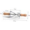 Stainless Steel Baking Knives Set of 4 - Croissant Cutter, Doughnut Moulds, Grid Cutter, Baking Tools
