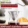 800 Mesh-Kaffeefilterhalter, wiederverwendbar, doppellagig, Edelstahl, Kaffee-/Teesieb, Kaffeezubehör, Werkzeuge zur Kaffeezubereitung