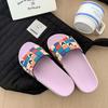 Fashion Bathroom Home Open Toe Indoor Women's Slippers and Ladies Sandals Anime 2024 Platform Slides Kawaii Cute House Cartoon Shoes W F