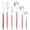 6Pcs Black Matte Flatware Cutlery Set Stainless Steel Dinnerware Set Dessert Fork Spoon Silverware Set Kitchen Party Tableware