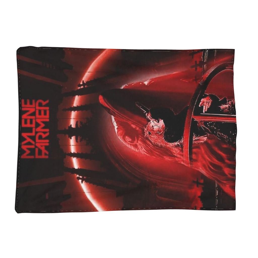 Mylene Farmer French Singer Blankets Soft Warm Flannel Throw Blanket Plush for Bed Living room Picnic Travel Couch