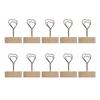 10Pcs Table Card Holder Retro Heart Shape Cute Design Business Card Photo Holder for Office Home Des