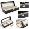 Glass Window Watch Display Box PU Leather Jewelry Display Box Watch Case Organizer  Display Case