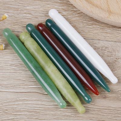 Natural Jade Face Acupuncture Point Jade Stone Guasha Massage Tool Spa Massager