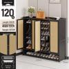 Japanese Rattan Dustproof Shoe Cabinet - Compact, Large-Capacity Entryway Storage Rack