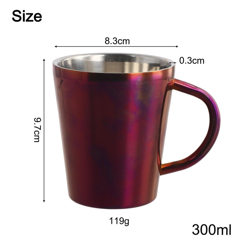 Hrnek, který zůstává horký nebo studený, dvojitá stěna, izolovaný hrnek o objemu 300 ml