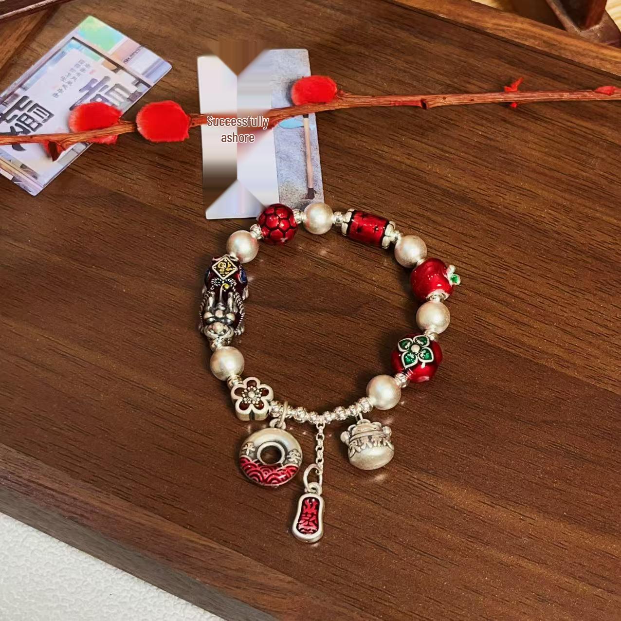 Браслет-шарм Санта-Клаус из стерлингового серебра - Принесите праздничное настроение и пожелания 16mm