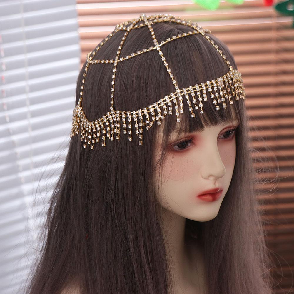 Performance Show Kristall Strass Haarband Braut Hochzeit Boho Stirnband Damen Schmuck