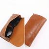 Scratch-Resistant Cow Leather Eyeglass Case,Sunglasses Protective Holder Portable Leather Pouch for Myopia Glasses & Sunglasses