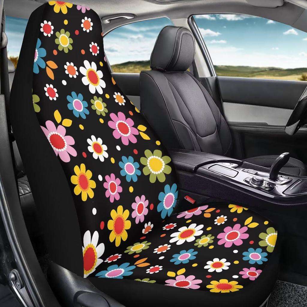 The Same Small Daisy Rainbow Pattern Car Seat Cover Car Seat Cover