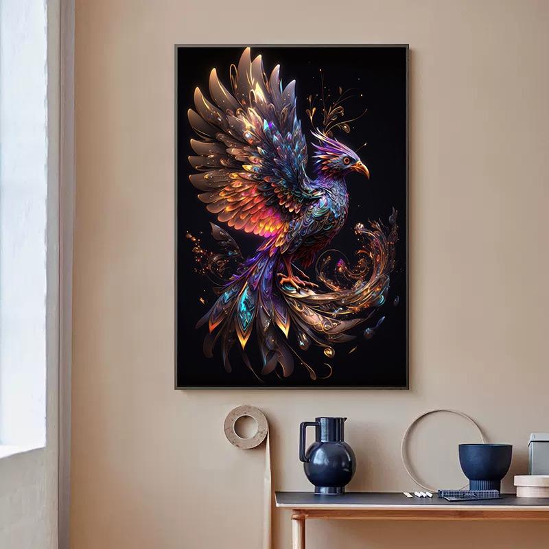 Animals Phoenix Gorilla Colorful Octopus Art Print Canvas Poster Wall Art For Living Room Abstract Celestial Home Decor Cuadros