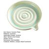 Ceramic Dipping Bowl Small Spiral Sauce Cup with Pour Spout for Sushi Tomato Soy Sauce Condiments Mini Appetizer Plates for Kitchen