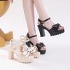 Coarse Heel New Soft Leather Thick Sole Comfortable and Lightweight High-heeled Sandals for Women