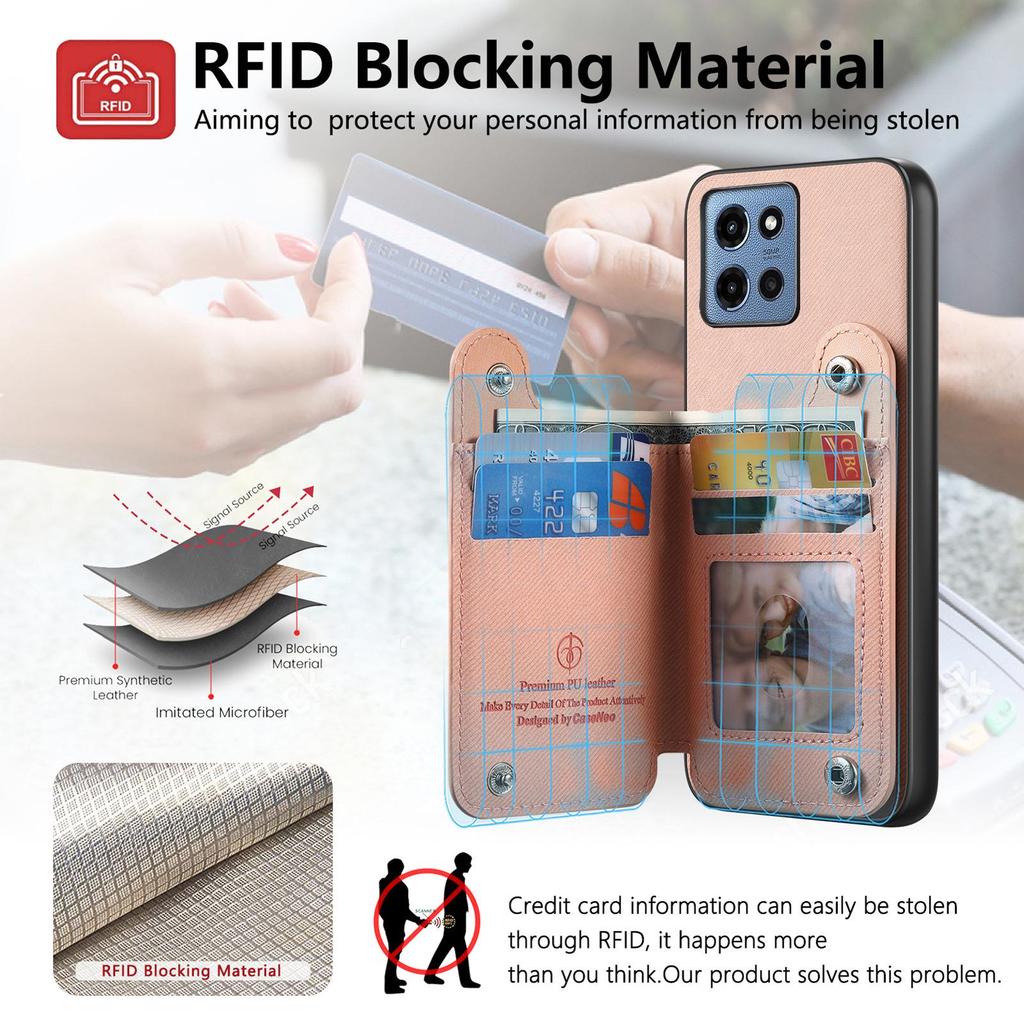 MOTO Edge60 Phone Case Wallet with Ring Holder, Compatible with Edge75